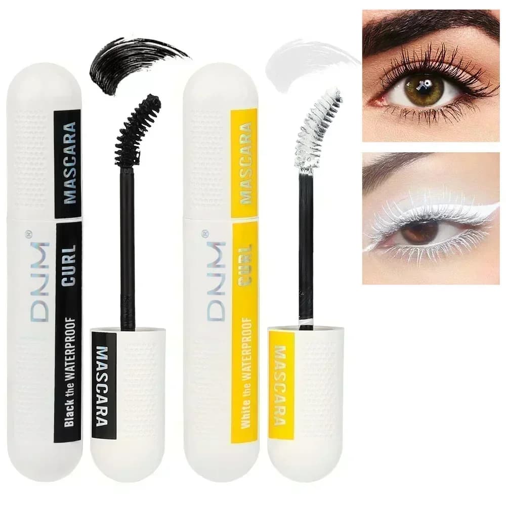 Mascara DNM 4 Colori, Incurvante, Allungante, Volumizzante, Impermeabile, Hydratante, Lunga Duration, per Feste e Festival, Cosmetici 12ml