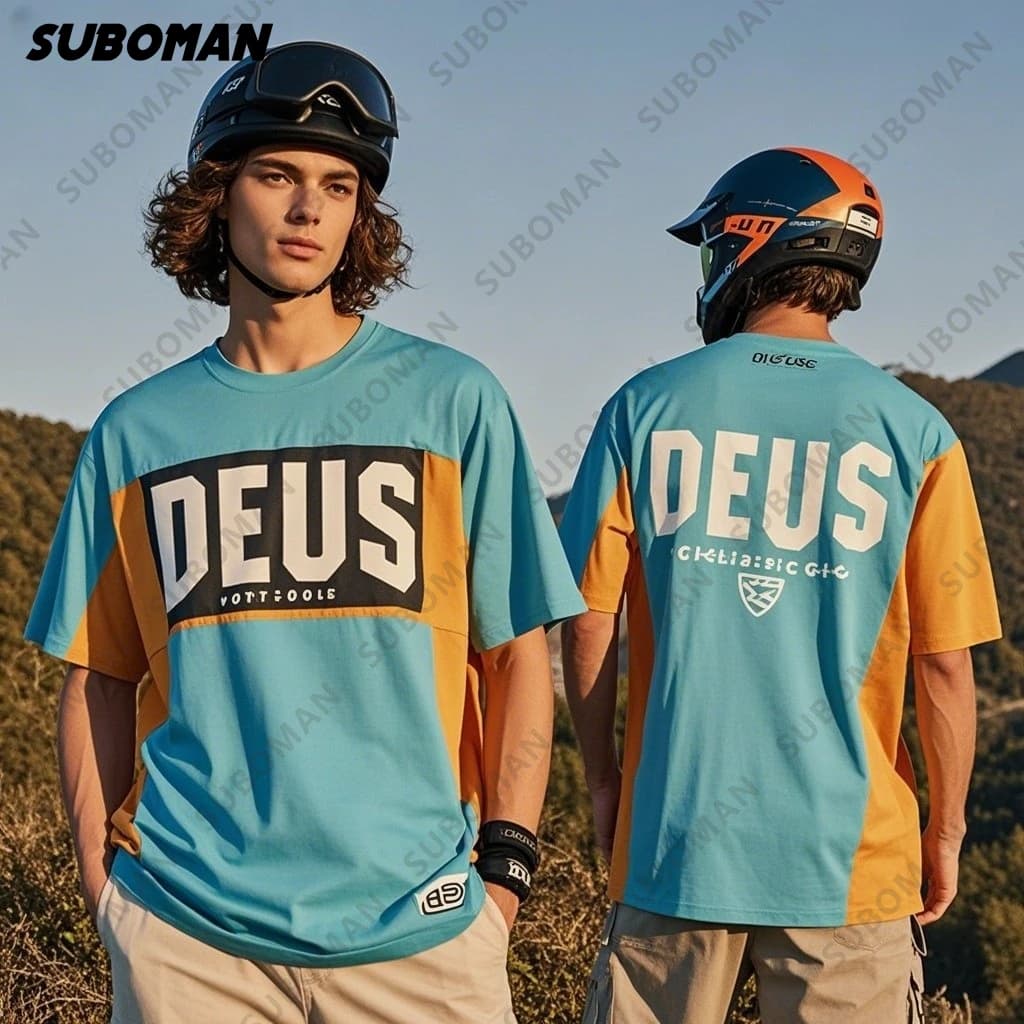 2026 NEW Downhill Men Outdoor Motocross Shirt Mountain Bike Short Sleeve Motorcycle Quick Dry Brand Jersey DEUS EX MACHINA S-4XL