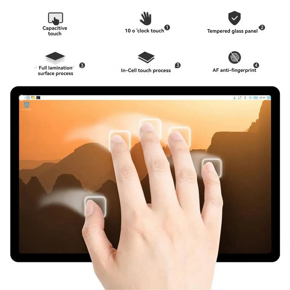 HDL 11EP-CAPLCD 11inch Capacitive Touch Screen LCD Display Mocule for Raspberry Pi 1920x1200 Interface IPS EU PLUG