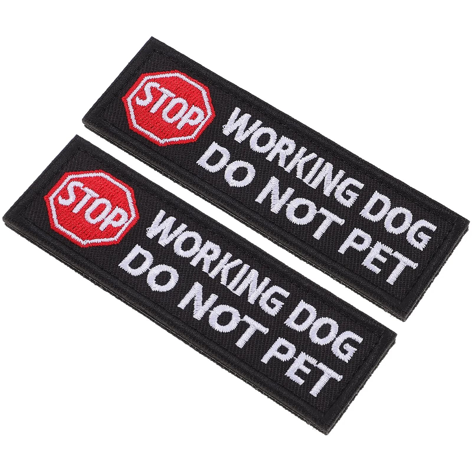 2 Pezzi Patch Ricamate per Imbracature per Cani da Servizio, Patch di Identificazione 'Non Accarezzare', Adesivi Riutilizzabili, Comodi e Morbidi