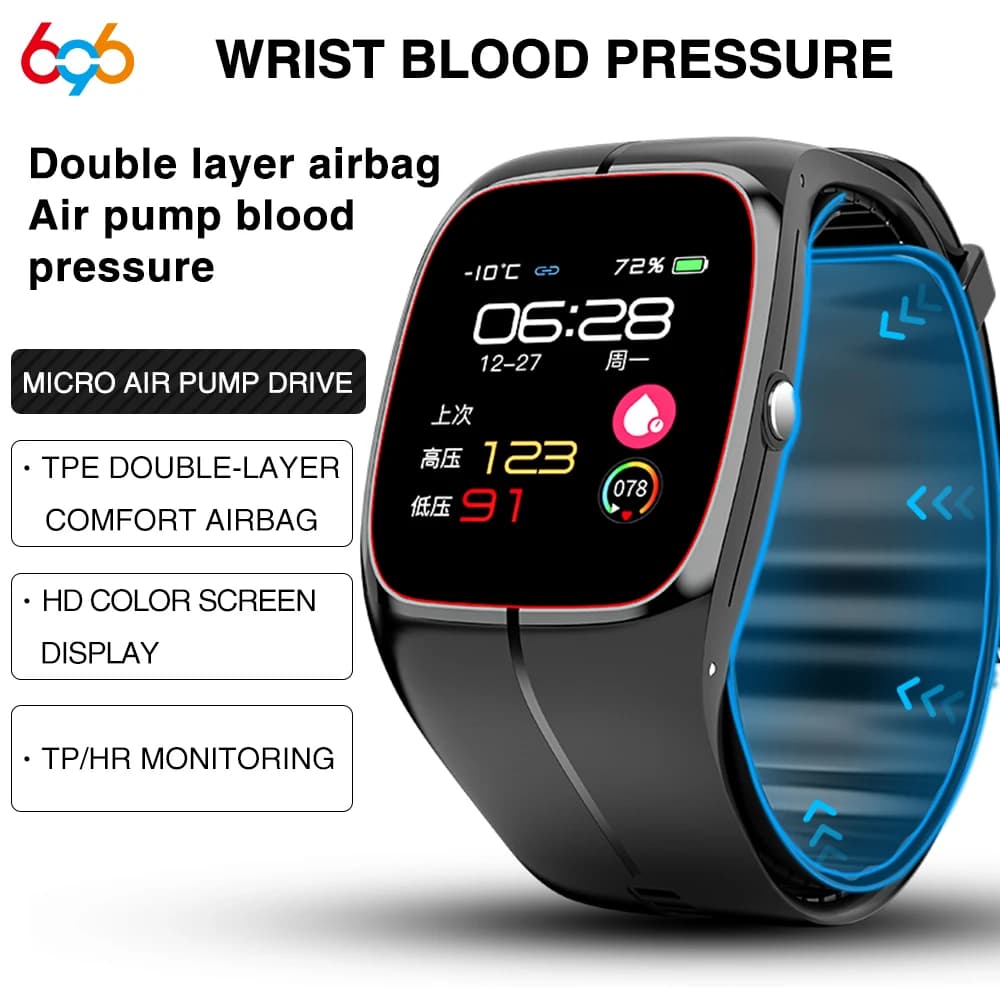 New Blood Pressure Oxygen Blood Temperature Cardiofrequencymeter Smartwatch Man Woman Waterproof Sleep Sports Smart Watches Health