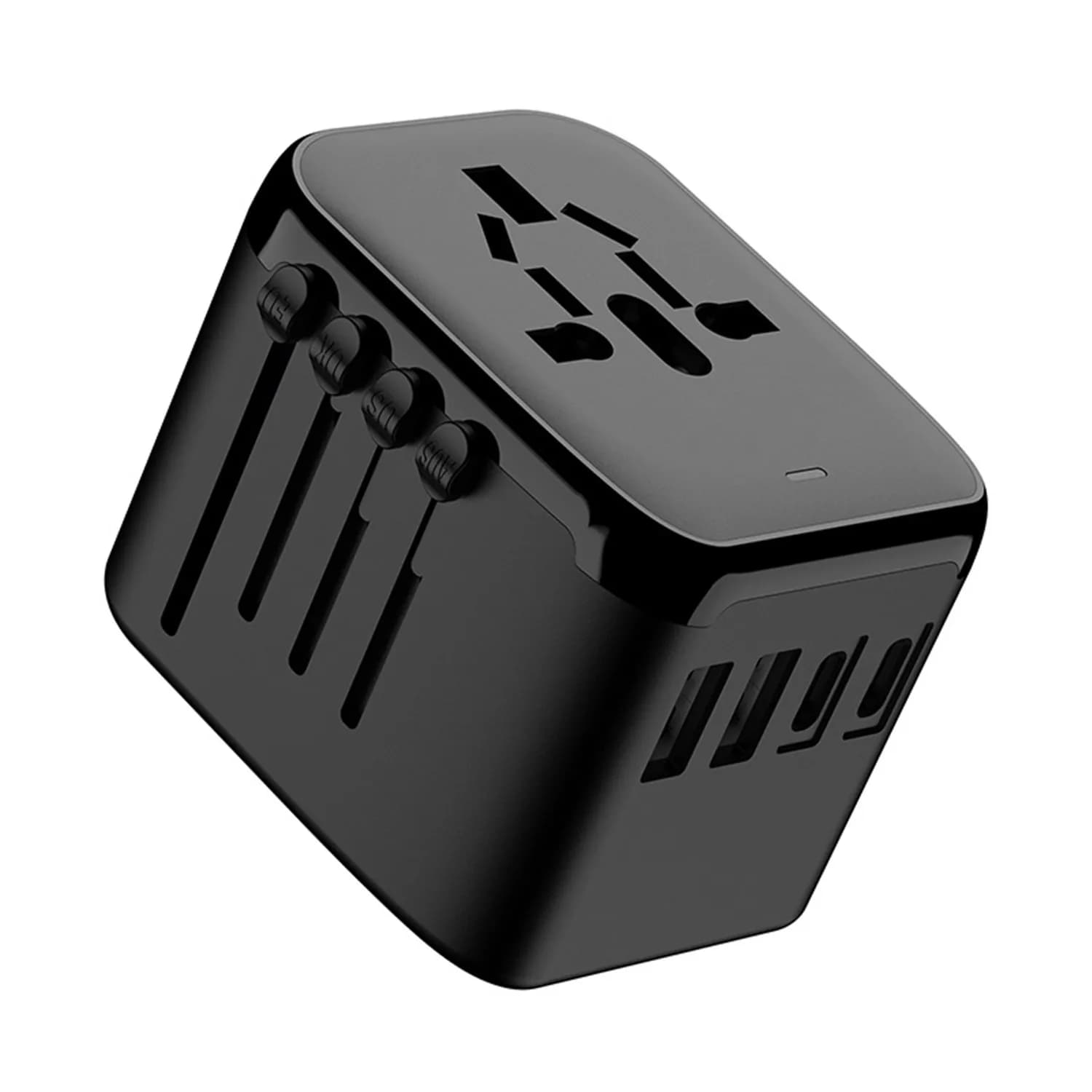 Adattatore da viaggio universale doppio USB C, adattatore di alimentazione internazionale tutto in uno con spine USA/UE/Regno Unito/AUS per oltre 150 paesi, 2 USB