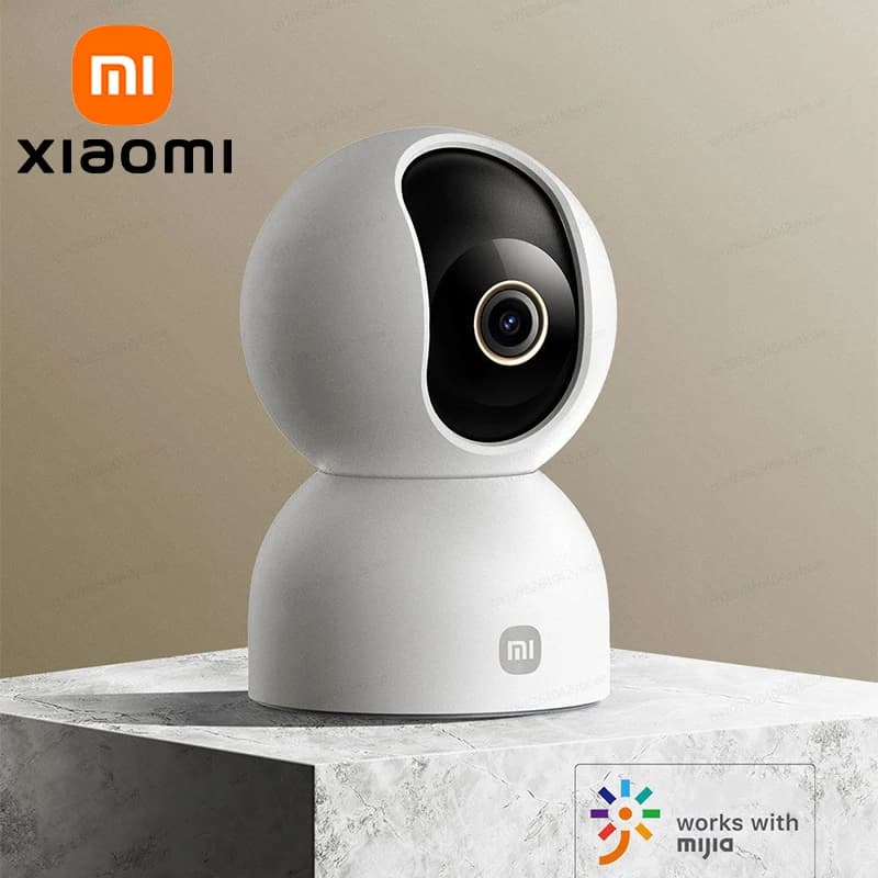 XIAOMI 360 ° Smart Camera 3 Versione PTZ, 5MP 3K, riconoscimento facciale AI, baby monitor di sicurezza domestica, versione cinese con adattatore