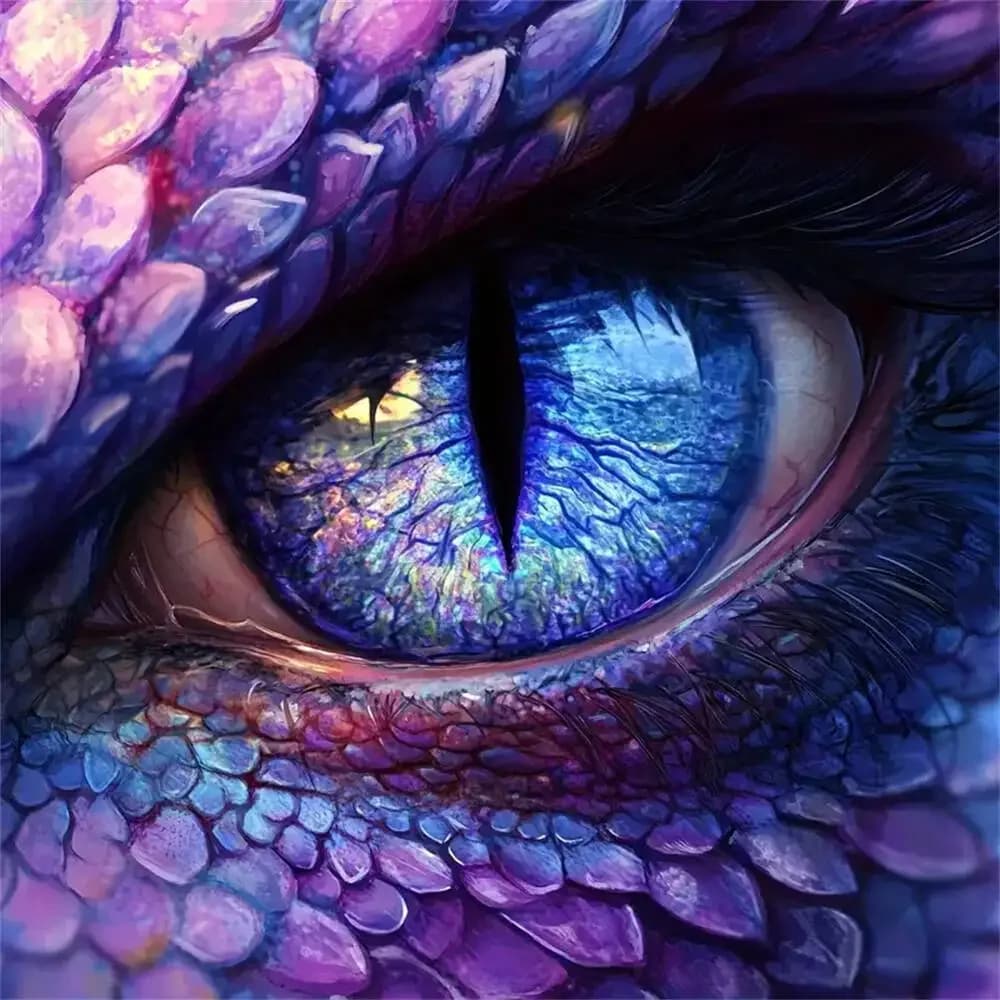 Diamond Painting Eye Portrait Suitable For Beginners Diamond Mosaic Dragon DIY Suitable For Beginners Holiday Gifts