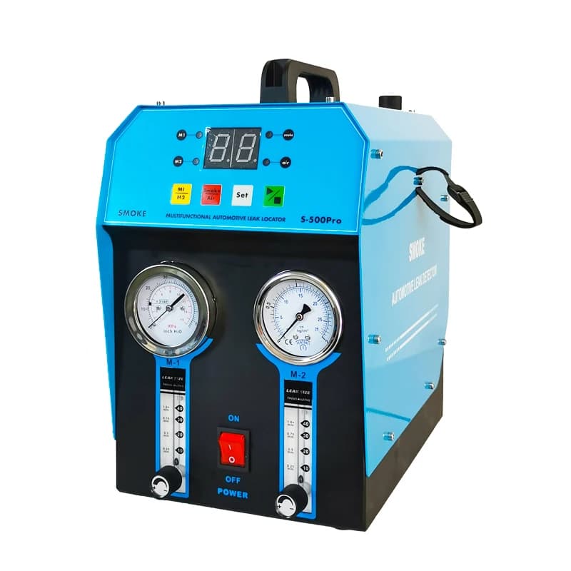 S500PRO Tester per rilevatore di perdite di fumo completamente automatico Localizzatore di perdite di gas per autoveicoli Rilevamento perdite del sistema di climatizzazione per auto