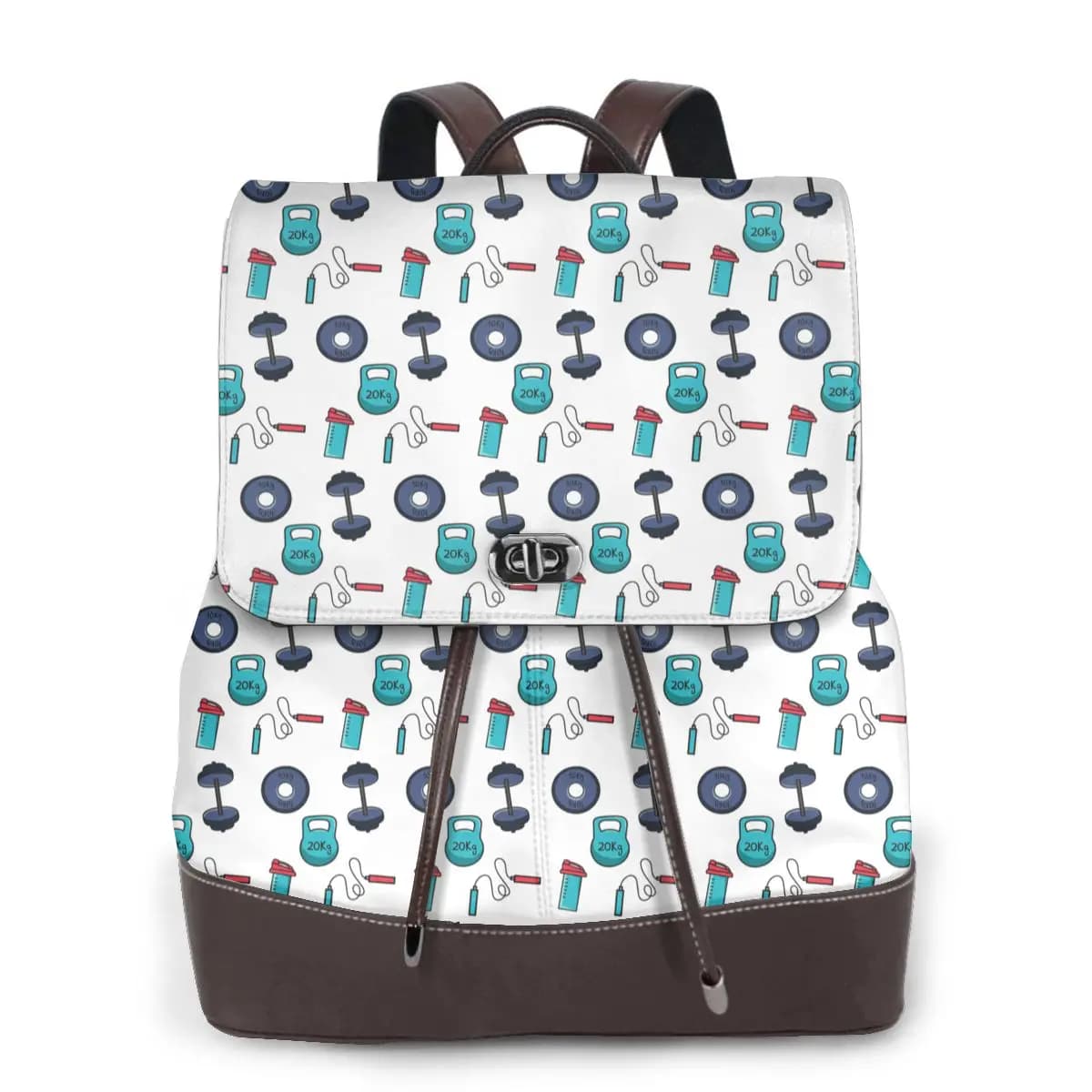 Gym Essentials Shaker, Kettlebell, Dumbbells, Rope Bookbag School Student Bags Hiking Travel Daypack for Women Derma Backpack