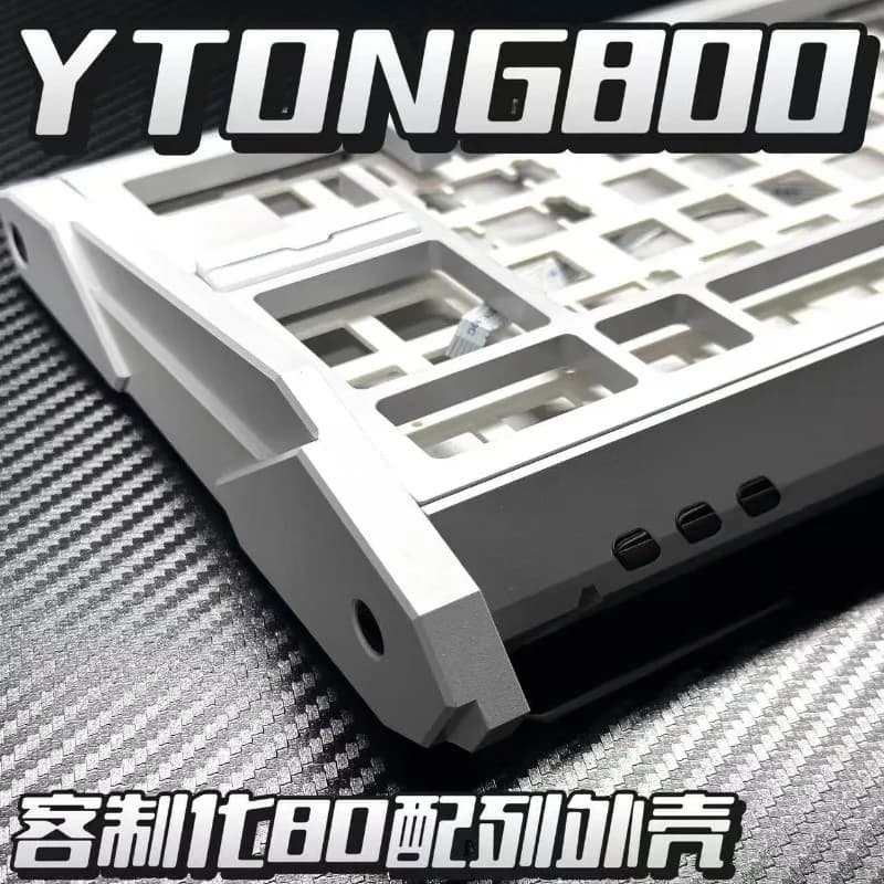 YTONG800 Custom Aluminum Case Wooting80 Aluminum Alloy Gasket Mount Mechanical Keyboard Mecha Style RGB Gaming Keyboard Kit