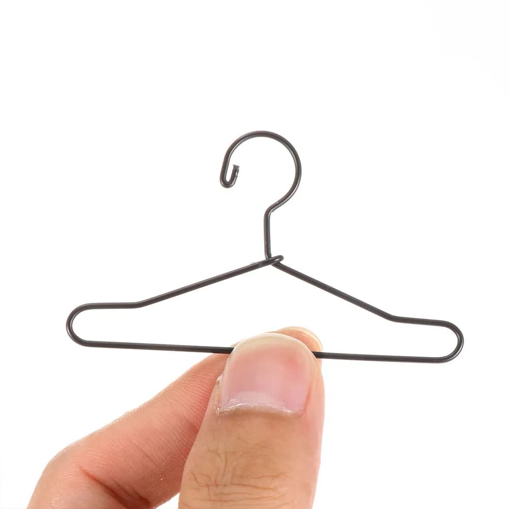 10 Pezzi Mini Appendiabiti in Metallo per Mini Casa, Organizzatore di Vestiti, Piccolo Porta Abiti, Piccolo Appendiabiti