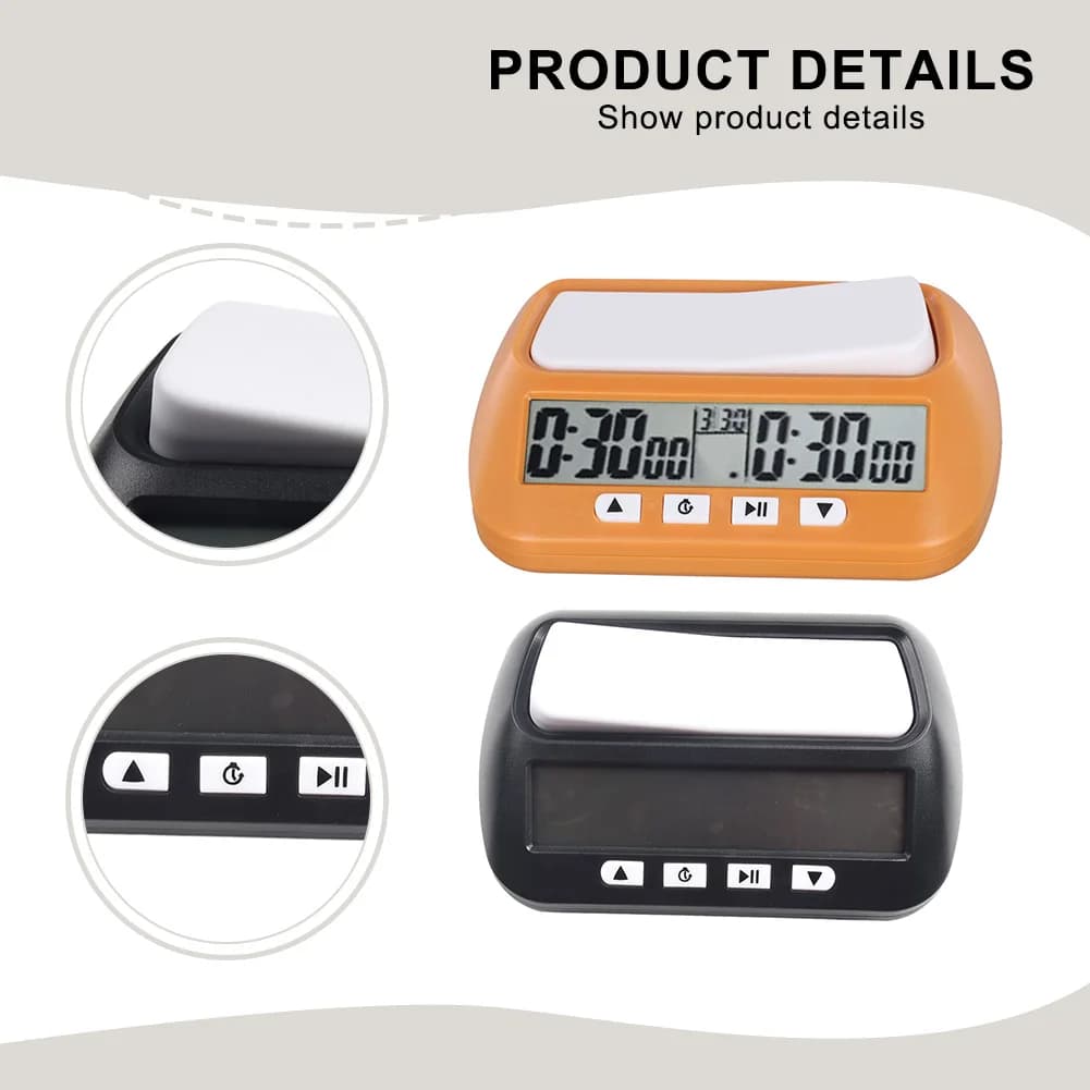 Digital Chess Clock Countdown Timer For Chinese For International Chess Go Board Game Tournament Stopwatch