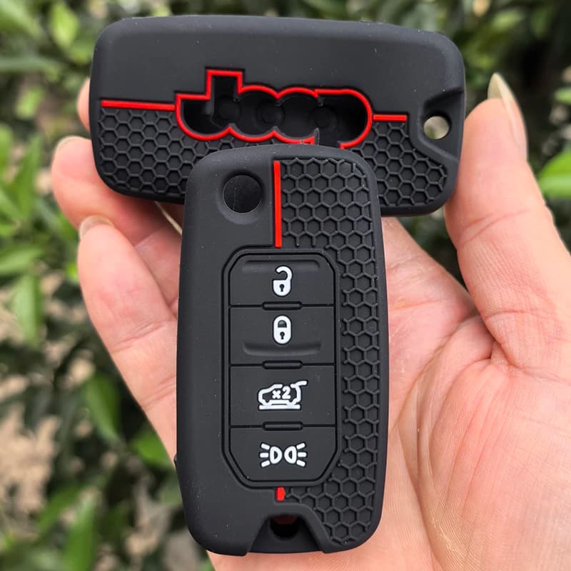 Per Jeep Cherokee Compass S Renegade Grand Commander Custodia per chiave remota per auto in silicone FOB per Dodge Journey Challenger Jcuv Charger