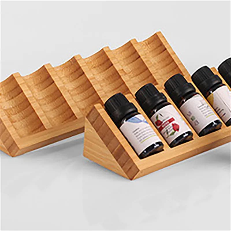 1pc 6 Slots Essential Oil Storage Rack Tabletop Diffuser Display Stand Nail Polish Collection Perfume Holder Shelf Organizer