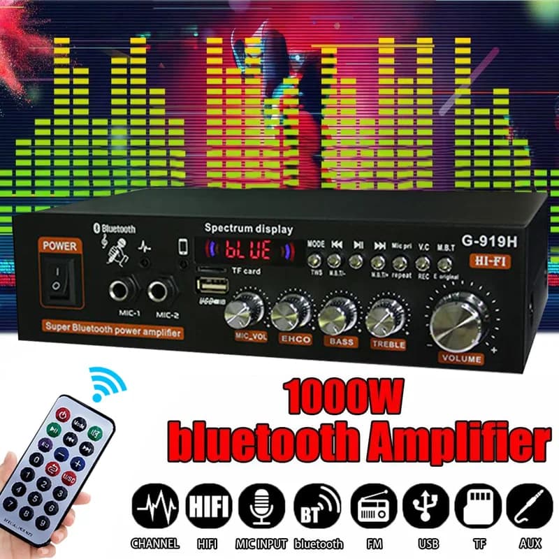 G-919H 1000W Amplificatori di potenza domestici Audio Bluetooth Amplificatore Subwoofer Altoparlanti Sistema audio audio per teatro 220V/110V FM