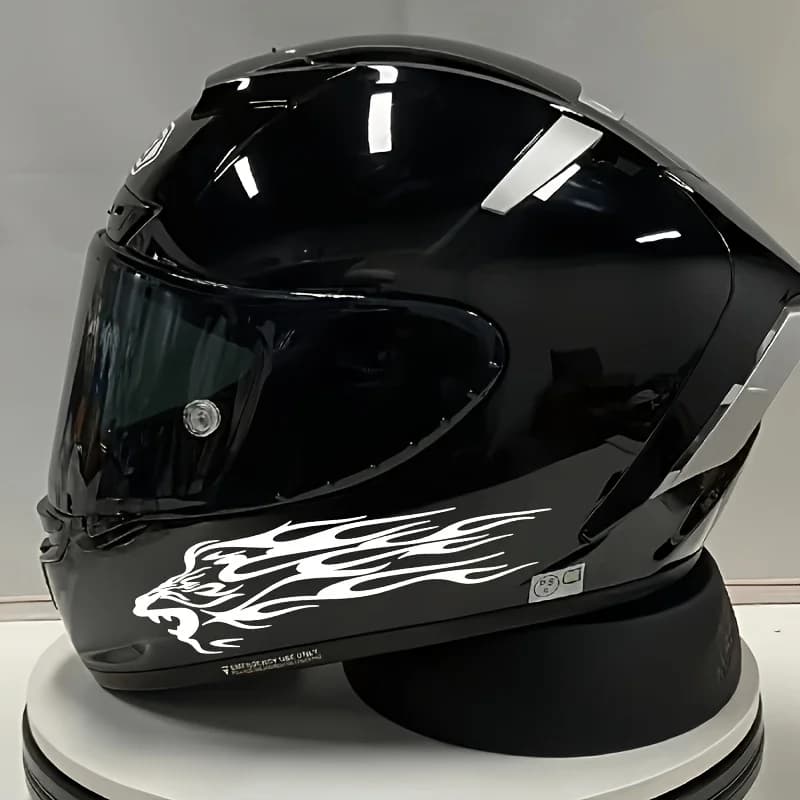 Set di 2 Adesivi Impermeabili con Stampa Animalier, Decalcomania in Vinile Resistente per Auto, Moto e Casco