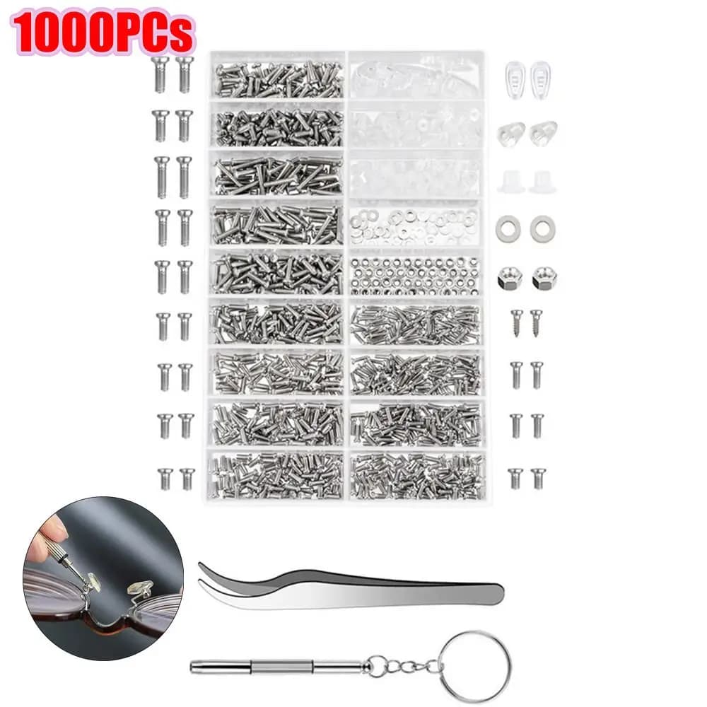 Kit Assortito di Cacciaviti e Viti per Occhiali e Occhiali da Sole - Strumenti di Riparazione