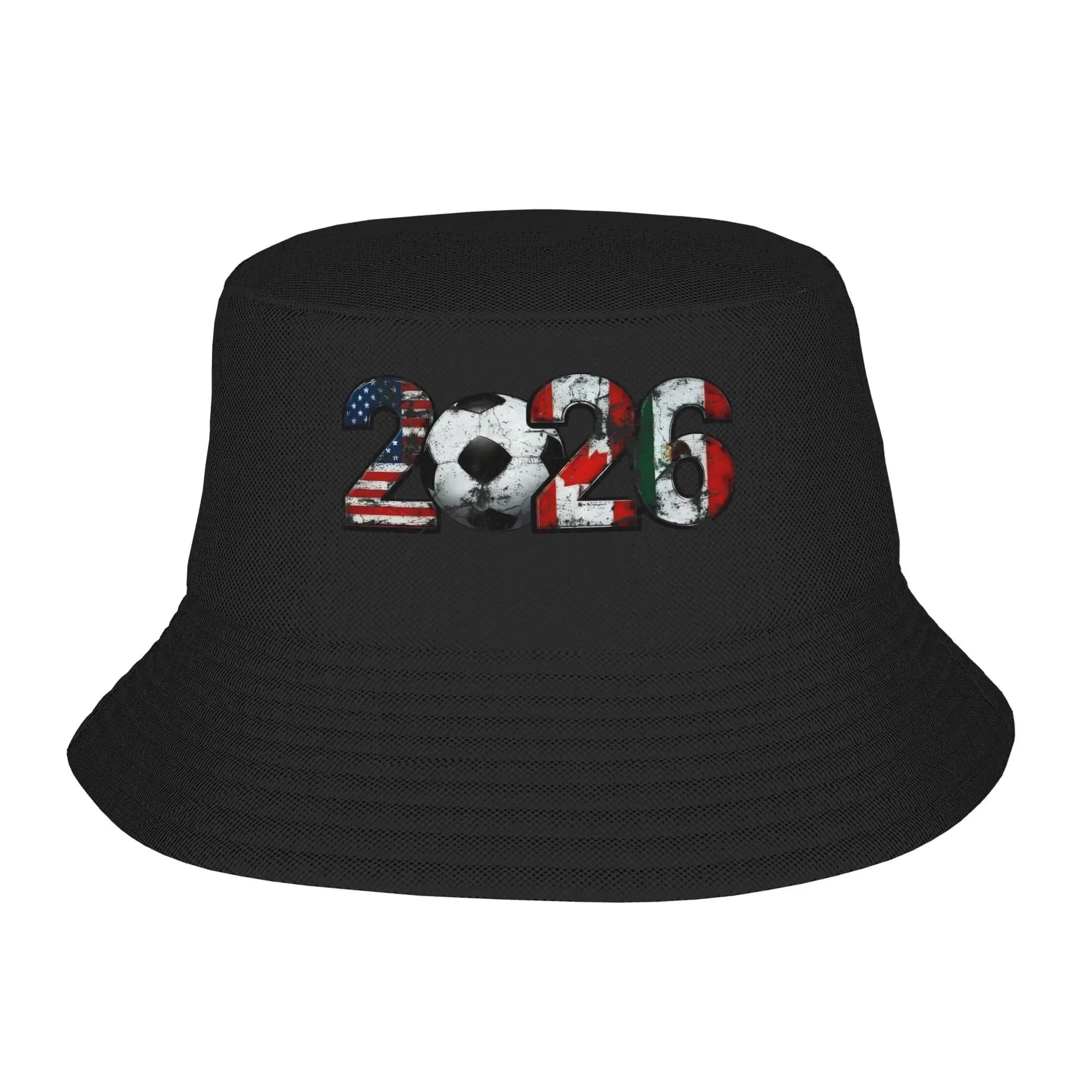 Stylish 2026 USA Canada Mexico Soccer Bucket Hat For Women UV Protection Bob Hat Cap Vocation Cap