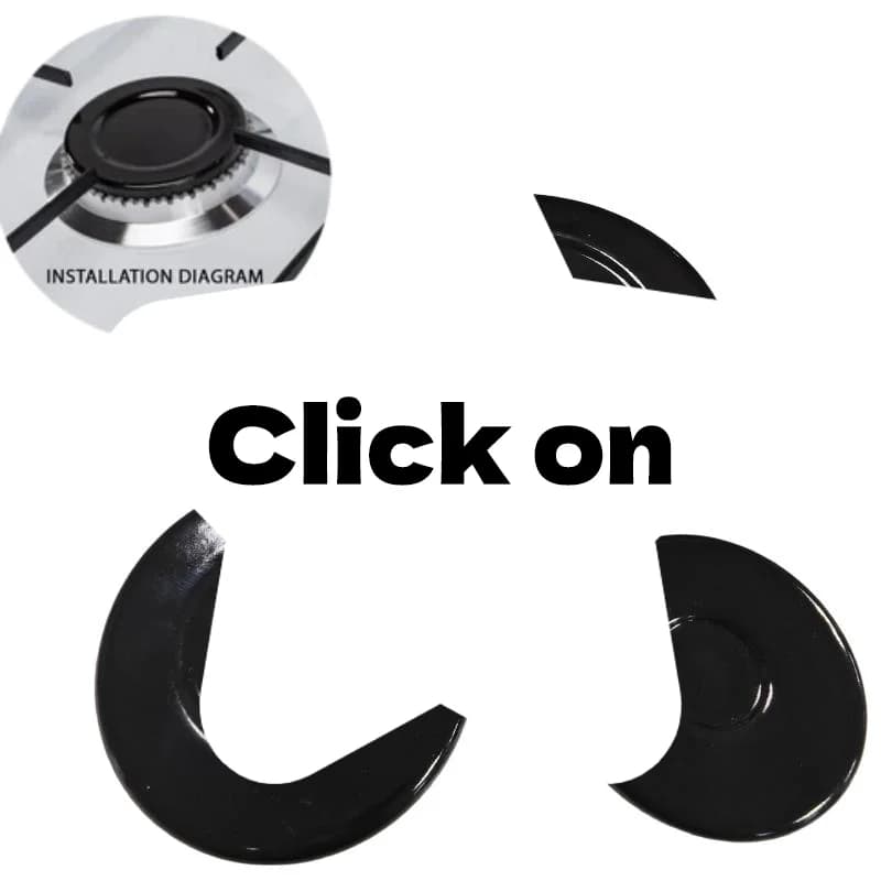 1/3PCS Universal Burner Hat Set Oven Hob Gas Crown Flame Cap Cover Cookers Cast Iron Stove Head Concave No Rust