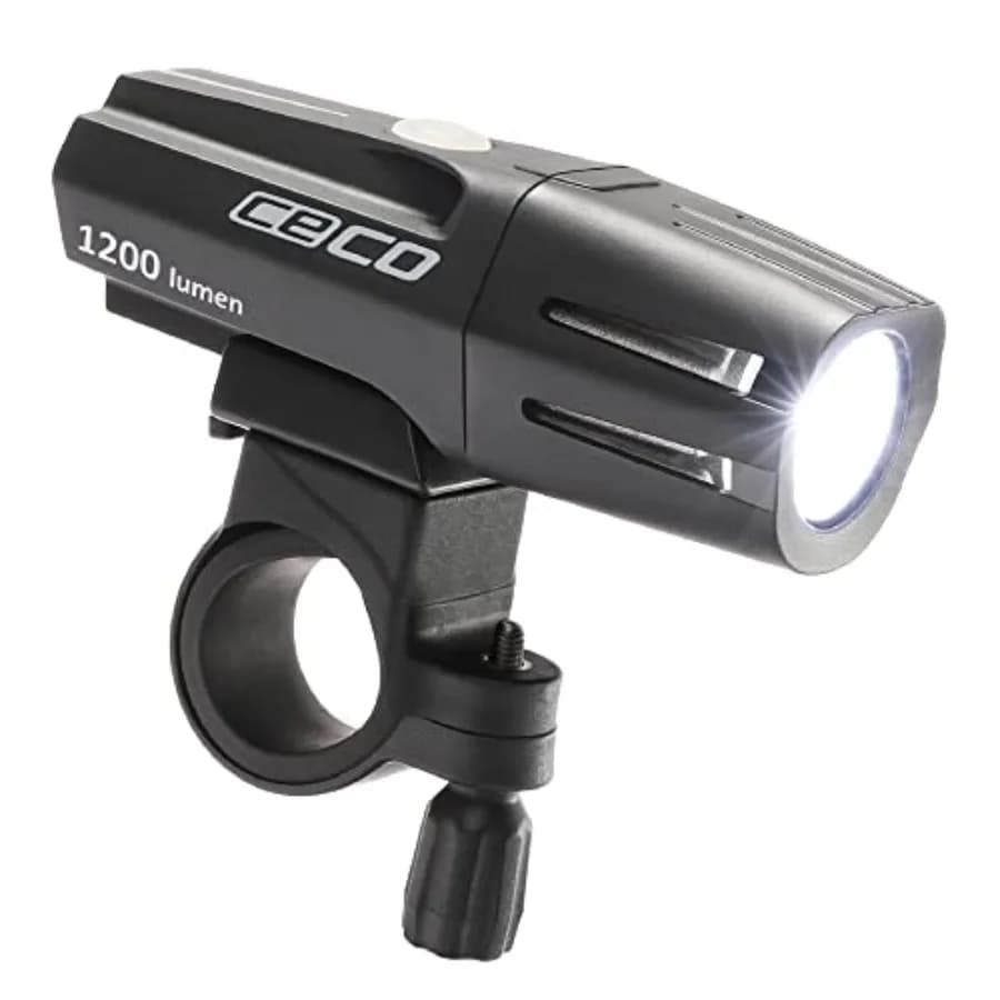 Luce per Bicicletta Ricaricabile USB 1200 Lumen USA, Robusta e Durevole, Impermeabile IP67 e Resistente agli Urti FL-1, Super Luminosa Modello F1200