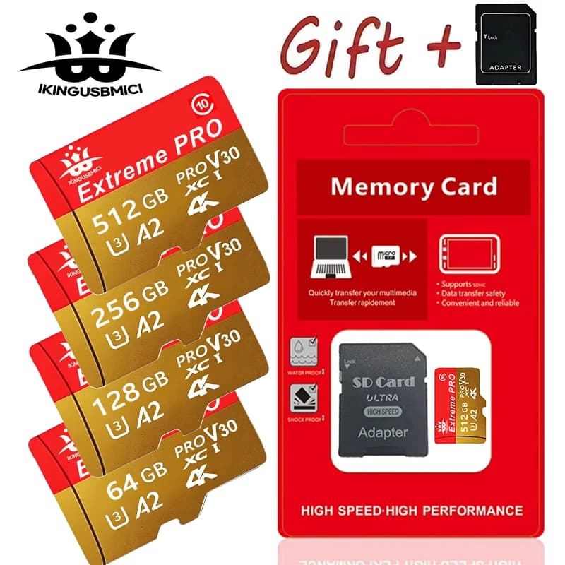 Ultra Micro SD Card 16GB 32GB MicroSDHC Memory Card 64GB 512GB 256GB MicroSDXC EXTREME/Extreme PRO V30 U3 4K UHD TF Card
