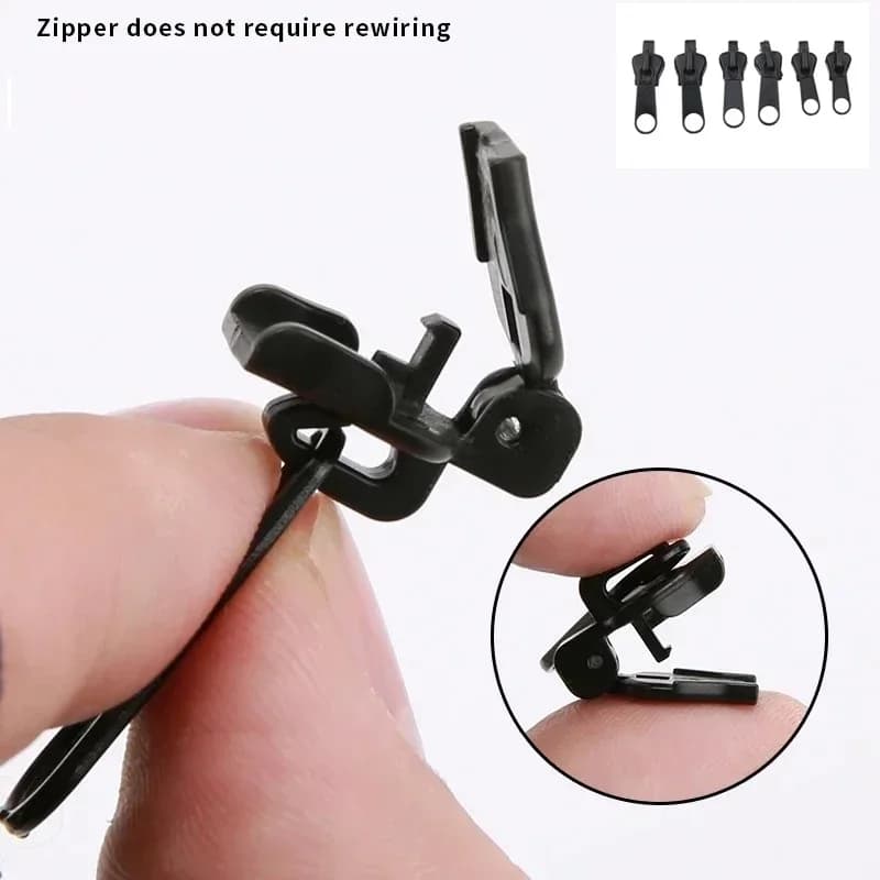 6/12/18/24pcs Universal Zipper Repair Kit Detachable Zipper Head for Clothing Backpack, Purse DIY Sewing Accessories