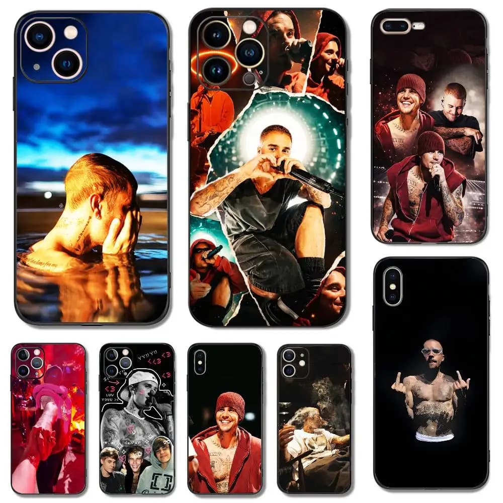NEW J-Justin B-Bieber S-Swag 2026 For iPhone 17,16,15,14,13,12,11,Pro,X,XS,Max,XR,Plus,Mini Silicone Phone Case Black Shockproof