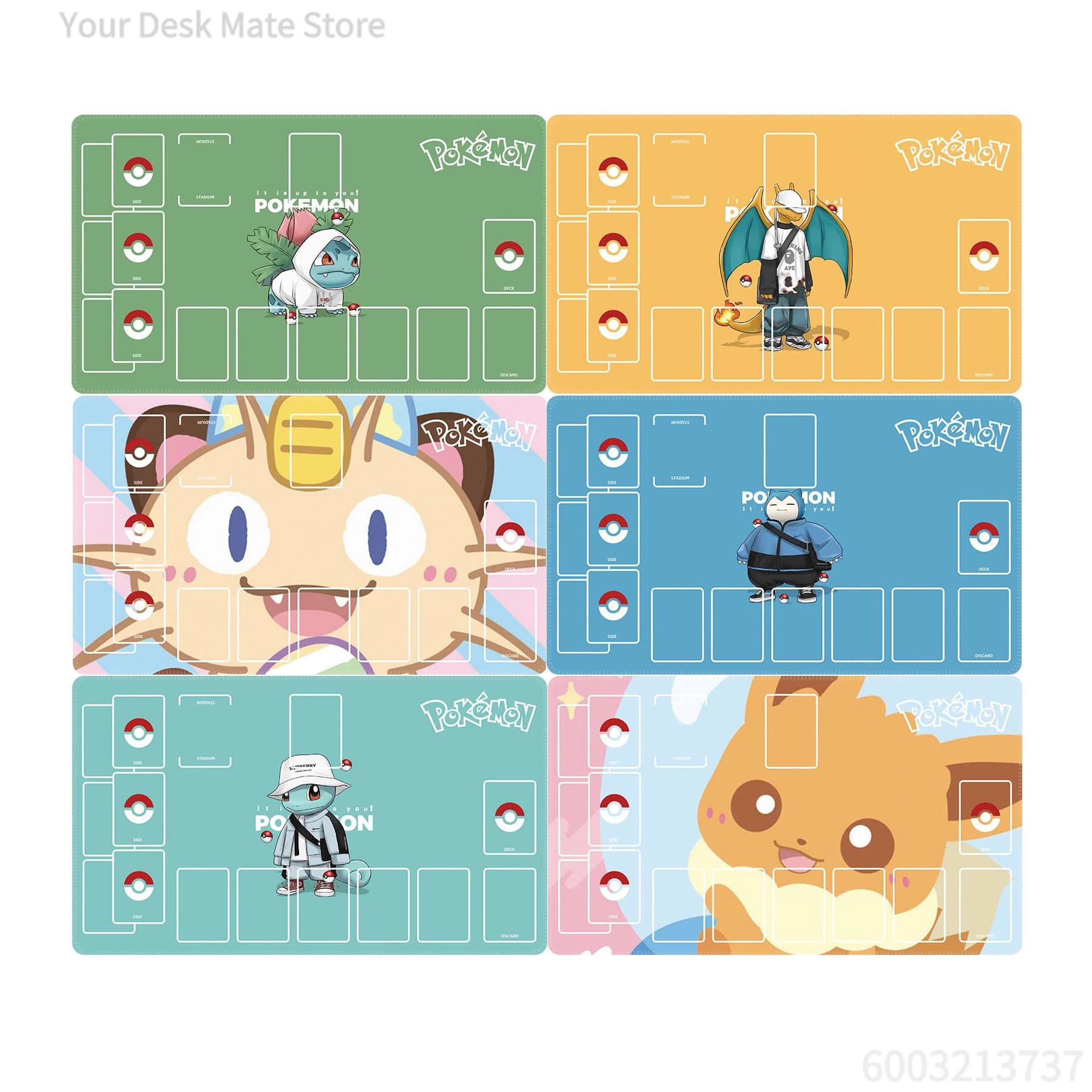 Tappetino da Gioco 600X350X2Mm per Carte PTCG, Design Charizard e Mew, Tappetino per Battaglie di Carte PTCG Jigglypuff, Gioco da Tavolo per Giocatore Singolo, Regalo Giocattolo