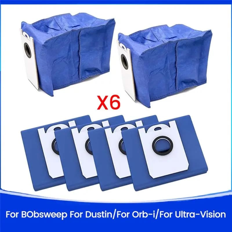 ABVC 6 sacchetti per aspirapolvere per Bobsweep, Dustin, Orb-I, Ultra-Vision - Ricambi per robot aspirapolvere
