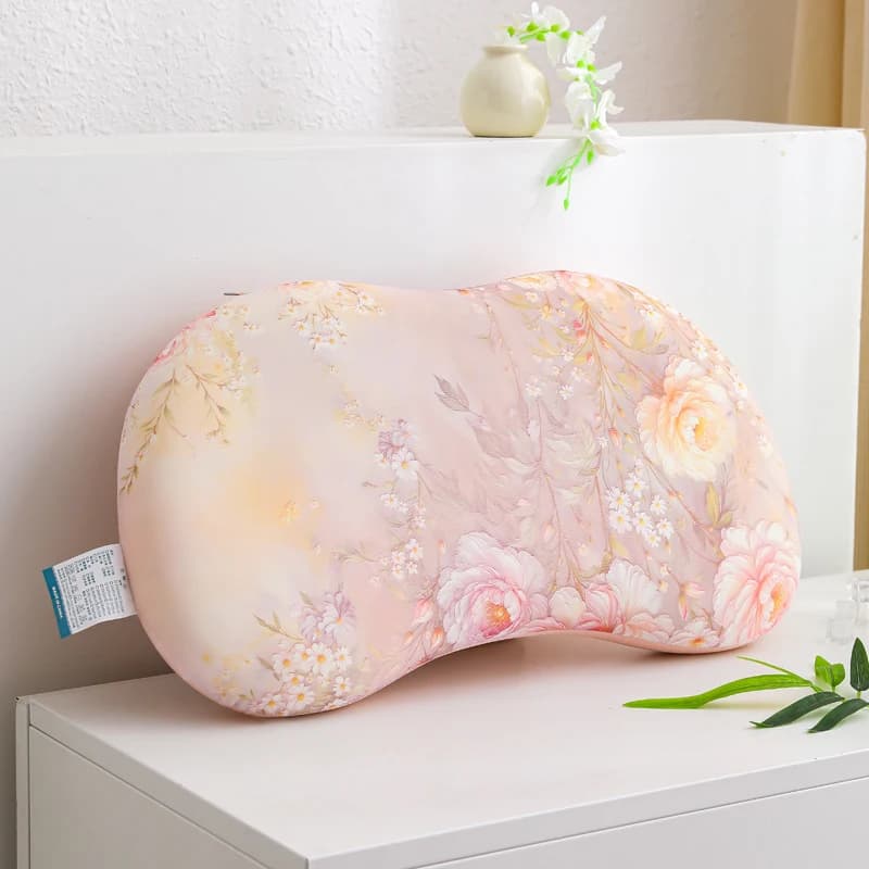 Cooling Memory Foam Cat Belly Shaped Pillow Breathable for 3-8 Years Old Toddlers All Season Soft Soothing Comfy Sleep Pillow