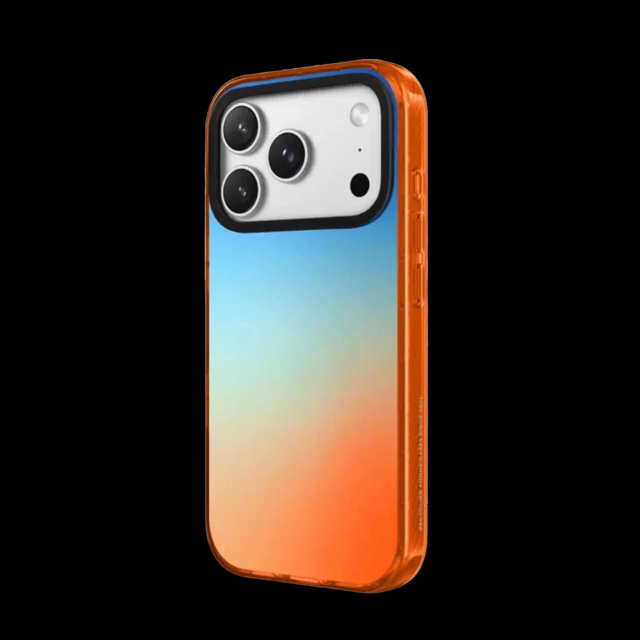 Simple Gradient Orange Border Magnetic Case: Compatible with IPhone 17 16 15 14 13 12 Pro Max 17 Air