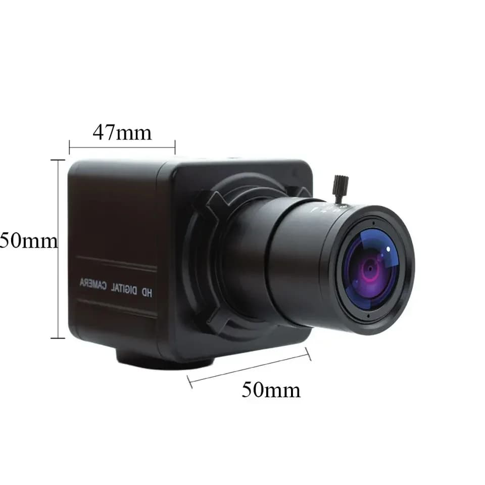 Mini telecamera di rete 4K POE HD 3/4/5/8MP Sicurezza Visione notturna Manuale Varifocale Obiettivo 3/4/5/8mm Streaming live Uso industriale