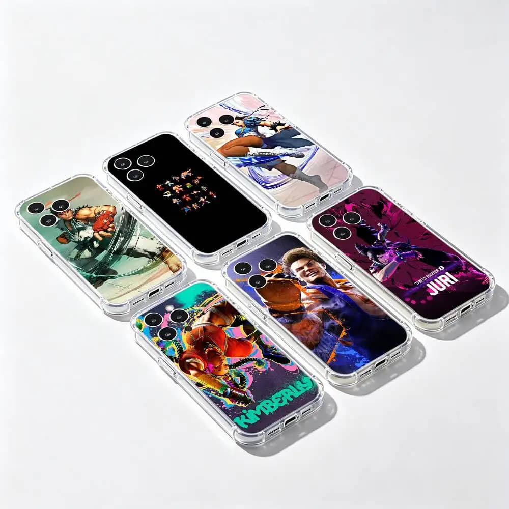 Cover Morbida Trasparente IMD S-Street Fighter per iPhone 17 16 15 14 13 12 11 PRO MAX PLUS Mini
