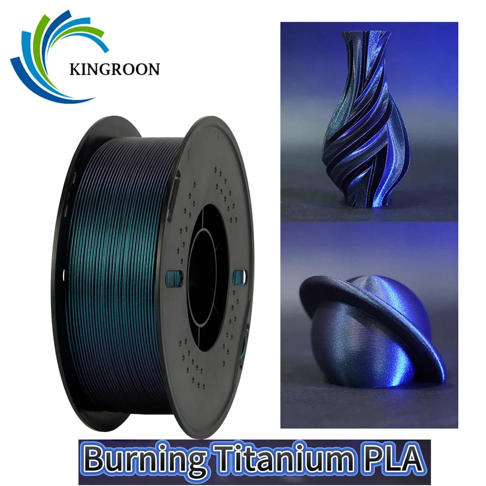 KINGROON PLA Fixing for 3D printer in titanium burnt 1,75 mm 1 kg 2 kg Beautiful color change PLA Hide layer Line 3D printing material
