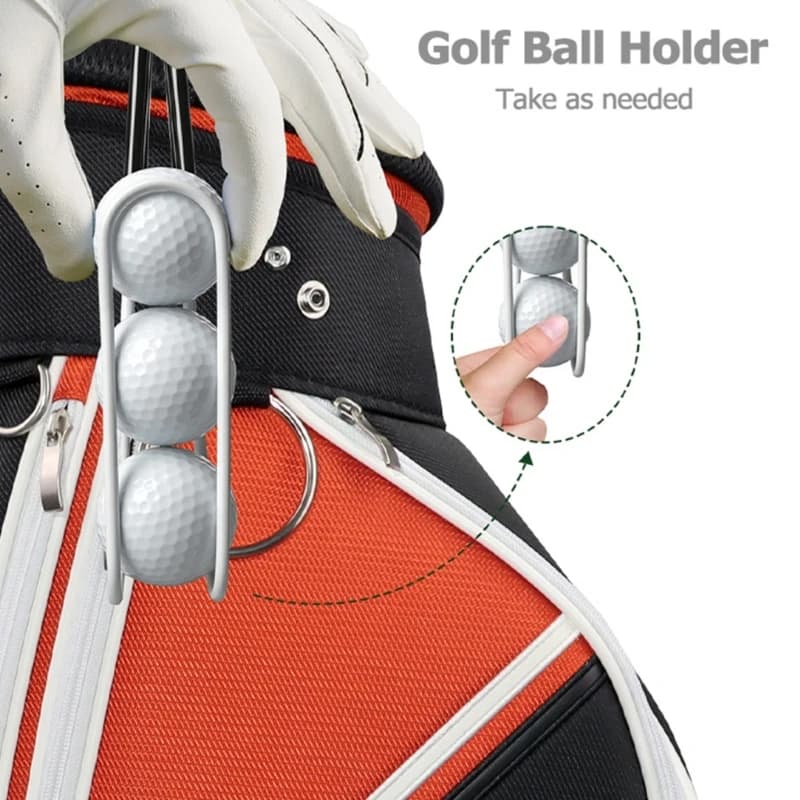 Golf Ball Dispenser for Holds 3 Balls Securely Compacts Size Fits Most Golf Bag