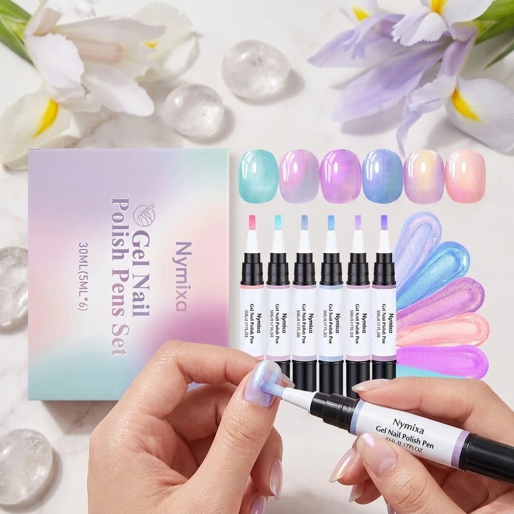 Set di Penne per Smalto Colorato Macaron, Perlescenti ad Alta Pigmentazione, Facili da Usare, per Creazione di Molteplici Motivi, Manicure Domestica