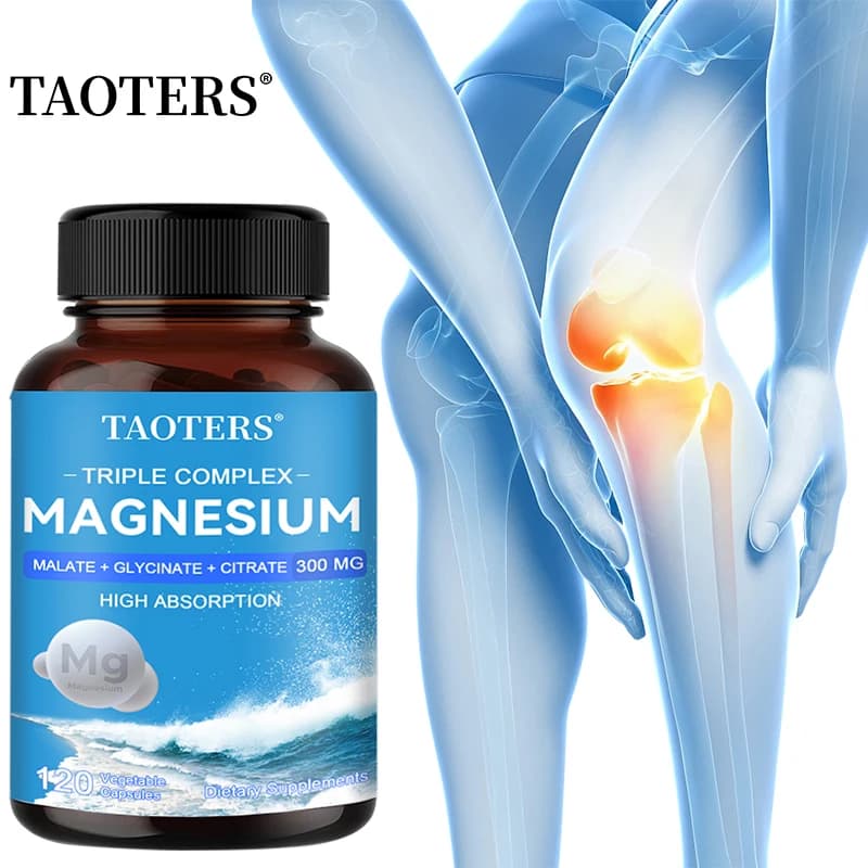 Capsule complesse di magnesio, altamente assorbibili: supportano il rilassamento muscolare e la salute delle ossa, del cuore e del nervo, migliorano l'umore