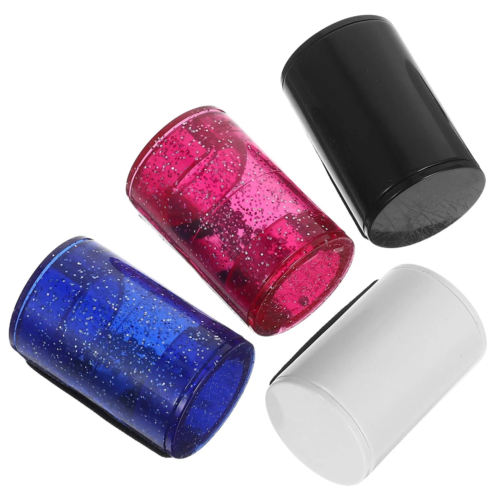 4Pcs Finger Shaker Sand Rhythm Instrument Ergonomic Design for Ukulele Guitar Mandolin Banjo Percussion Music Accessories
