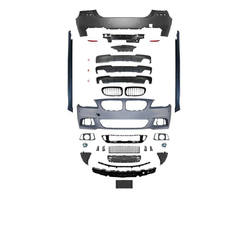 Adatto per 10-17 BMW Serie 5 Kit corpo MT modificato F10 F18 MT modificato Paraurti anteriore Paraurti posteriore Minigonne laterali Labbro di coda Grande Bod