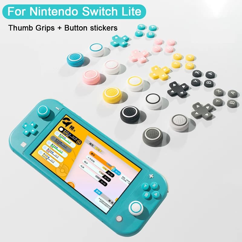 Manopole per pollice per nintendo switch lite Set di adesivi per pulsanti con tappo bilanciere in silicone Protezione bilanciere per funda nintendo switch oled