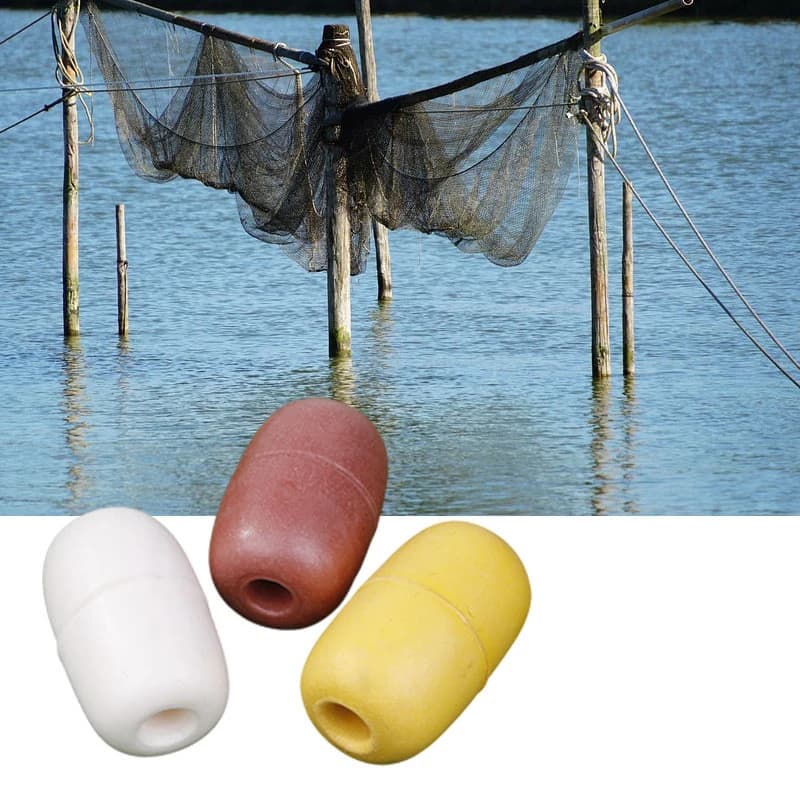 2 Pz/set Ovale Rete Da Pesca Boa Galleggiante Acqua Profonda Schiuma Galleggiante Granchio Pot Marker Drift Ancoraggio Corda Boa Galleggiante Per Attrezzatura Da Pesca