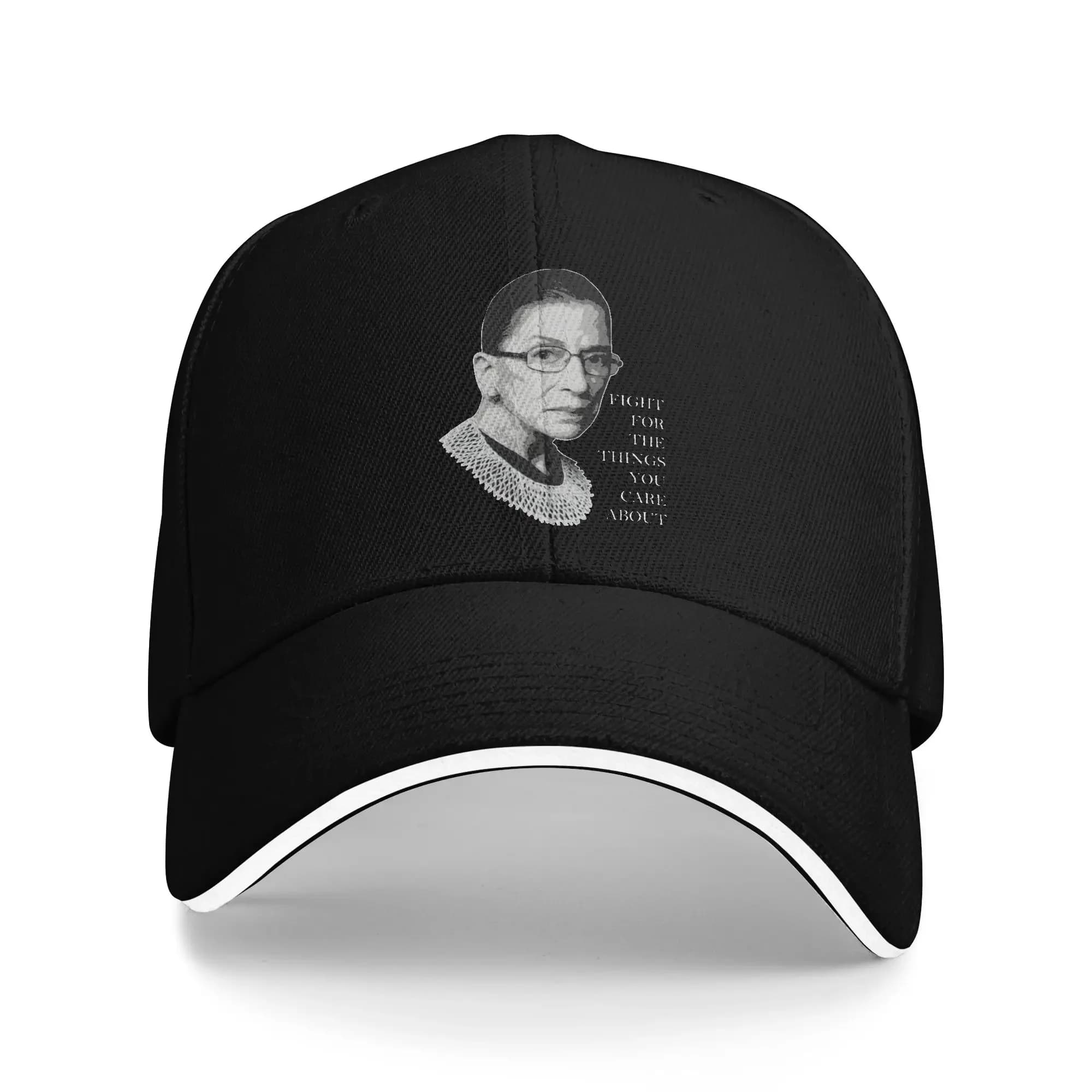 Ruth Bader Ginsburg Fight For The Things You Care About Sandwich Hats Baseball Caps Trucker Hat Adjustable Trucker Cap