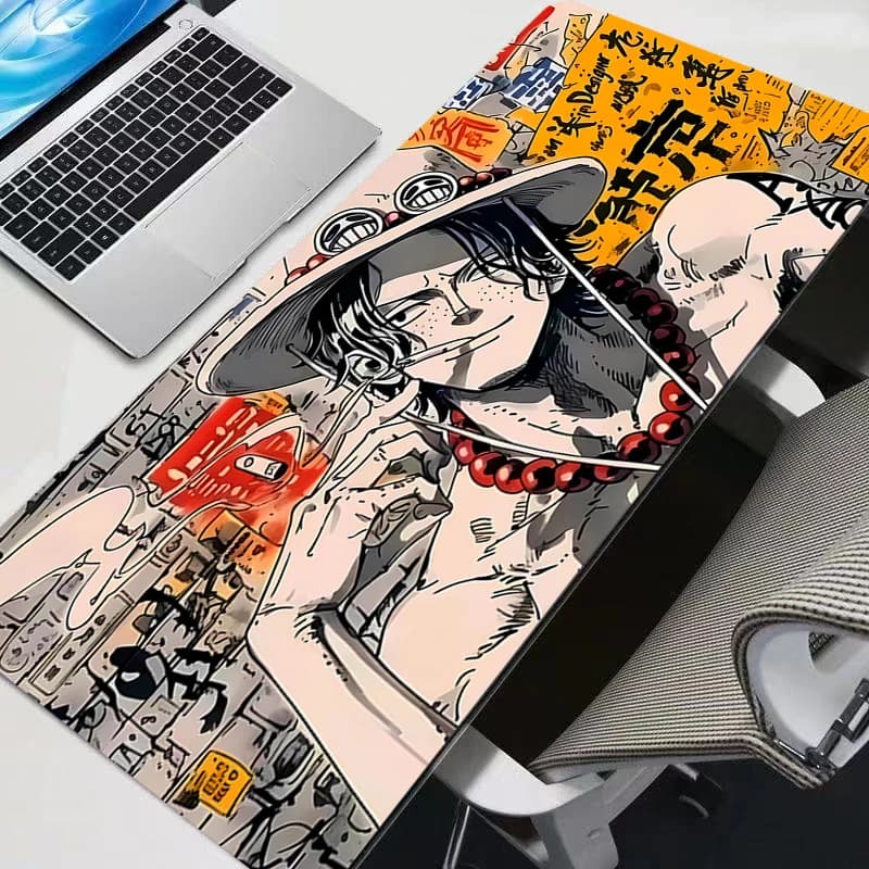 Mouse Pad Gaming Accessories One Piece Ace PC Gamer Alfombrilla Xxl Computer Desk Mat Laptop Varmilo Keyboard Mousepad