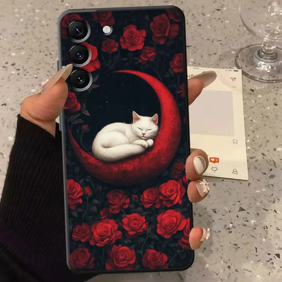Cover per Telefono The Sleeping Bear Cat per Samsung Galaxy A22 A52 A11 A12 A16 A35 A15 A34 A51 A36 A26 A24 A13 A14