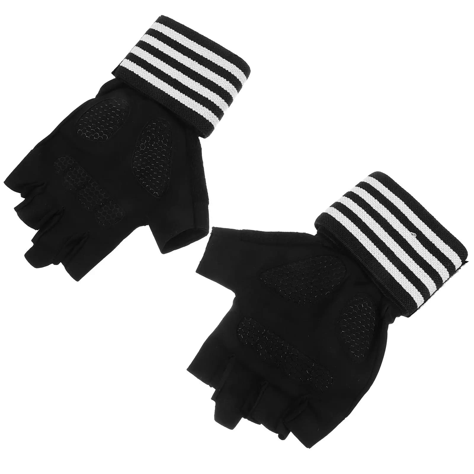 1 pair of durable anti-slip training gloves, half finger ergonomic design for gym, weight lifting, cycling, fishing, fitness training