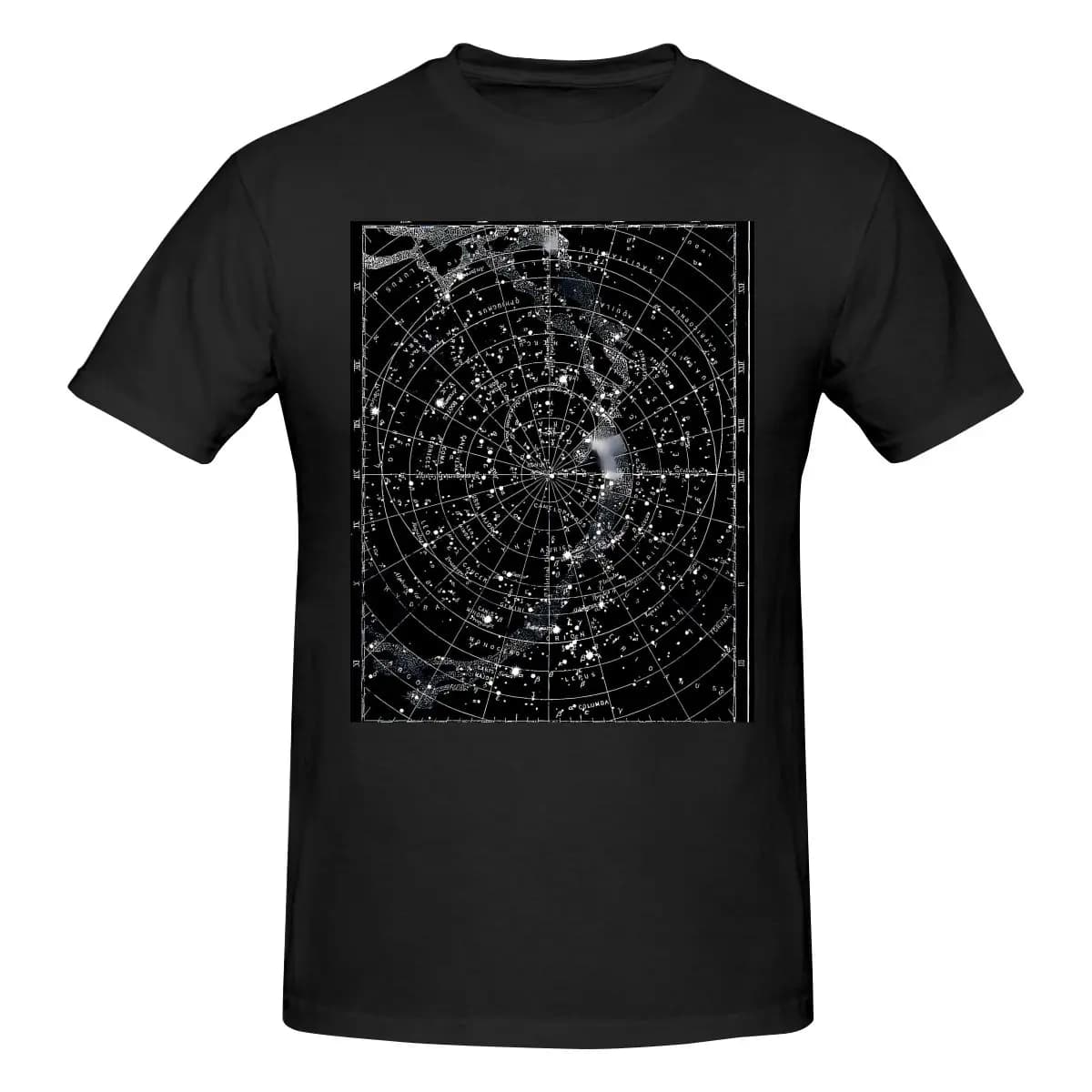 Divertente T-shirt stampata da uomo STAR CONSTELLATIONS vintage del 1900 T-shirt unisexBasketball