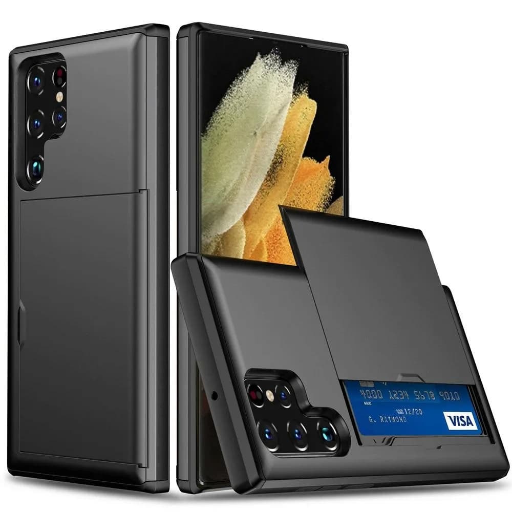 Custodia a Portafoglio Magnetica con Slot per Carte e Funzione Stand per Samsung S24 S26 Ultra S25 S23 FE S22 Plus S21 S20