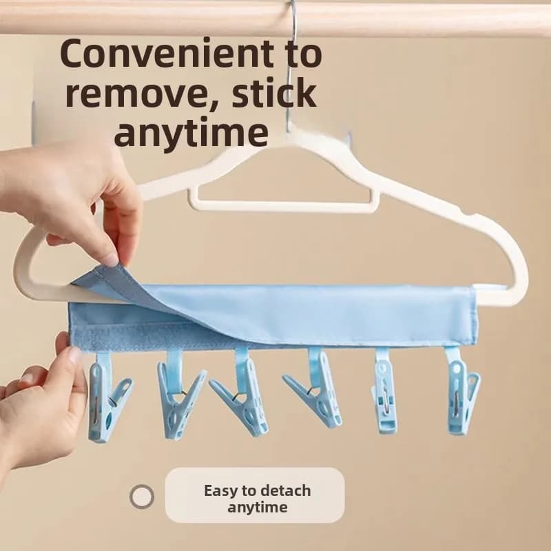 Portable Fabric Clothes Hanger Foldable Travel Business Trip Clothes Drying Clothes Airer Hotel Clothes Hanging Rack