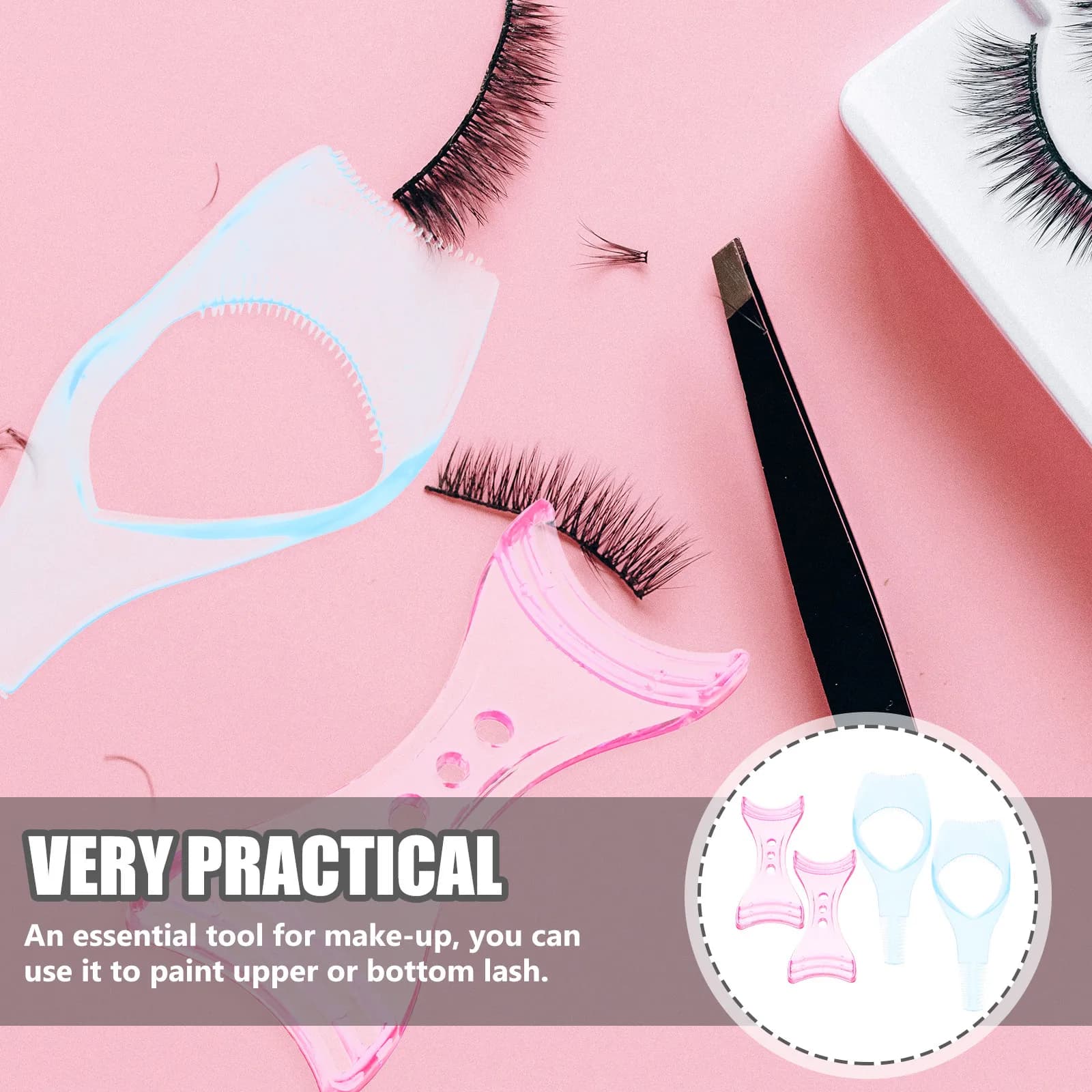 Plastic Eyeliner Decoration Device, Eyeliner Stencil, Mascara Reusable Protection, Applicator