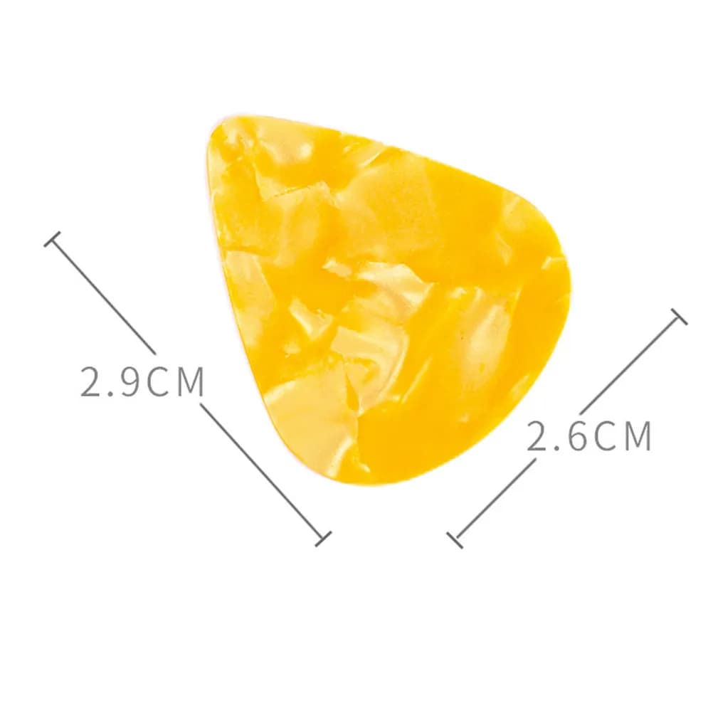 200 Pezzi Plettri per Chitarra in Celluloide a Forma di Cuore, Flessibili in Plastica, per Chitarra e Ukulele, Accessori a Spessore Misto Casuale