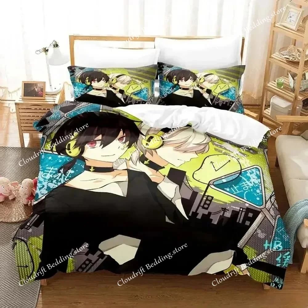 Set di biancheria da letto Kagerou Project, set per letto singolo, matrimoniale, queen size, king size, per adulti e bambini, set copripiumino, set lenzuola 3D anime.