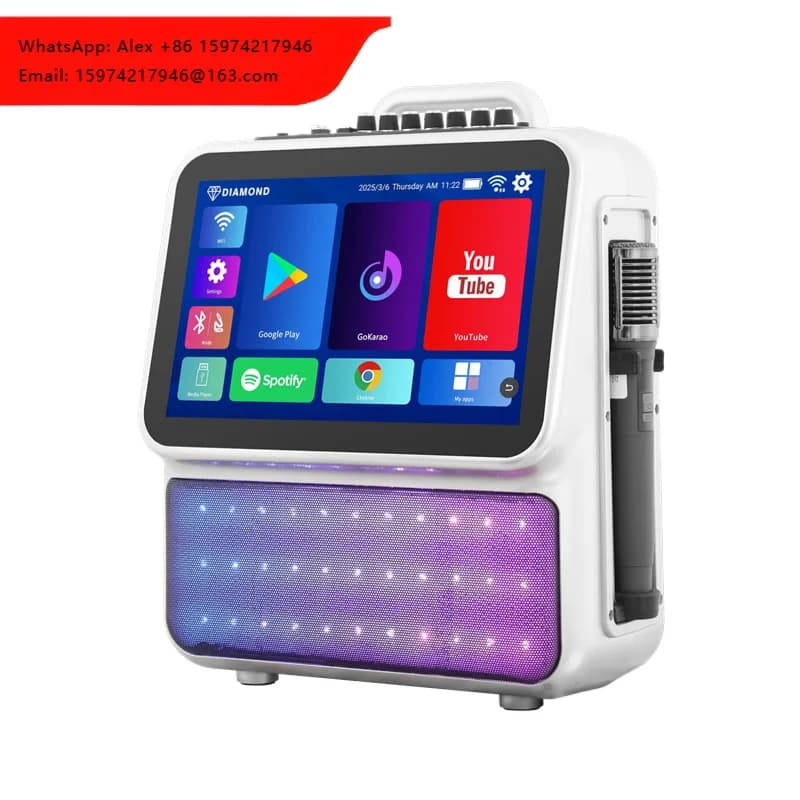 2025 WiFi Player Karaoke Smart Karaoke Machine KTV Portable System With Touch Screen In Outdoor