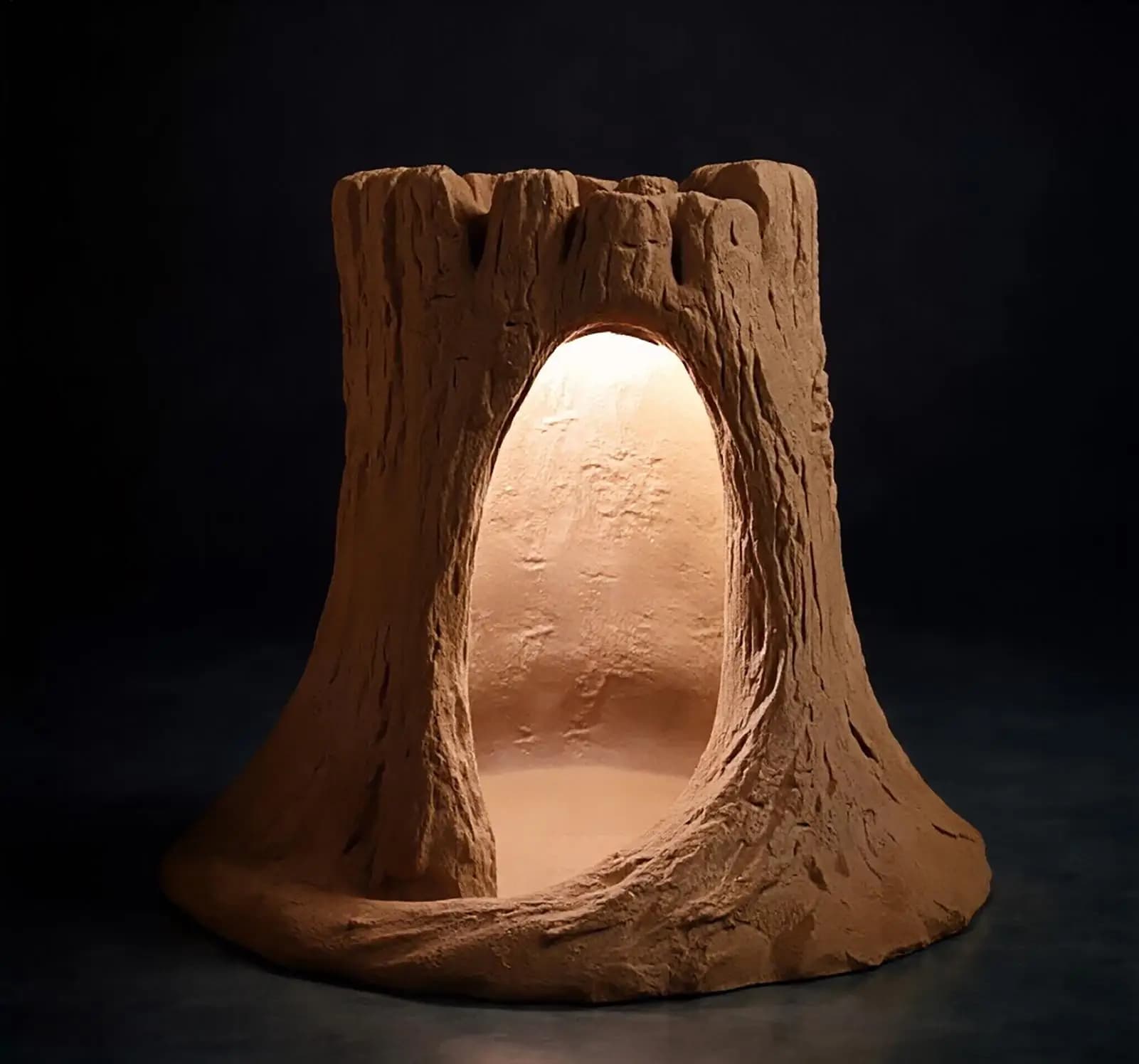 Lampada da Tavolo a Forma di Albero in Resina, Lampada d'Atmosfera Artigianale, Luce Portatile Ricaricabile, Lampada da Comodino per Soggiorno